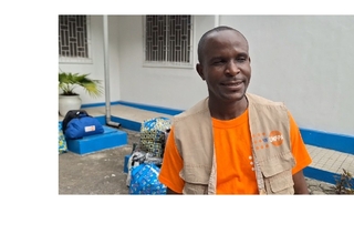 Junod Bilombo, maiéuticien déployé par l'UNFPA à Bétou