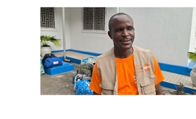 Junod Bilombo, maiéuticien déployé par l'UNFPA à Bétou