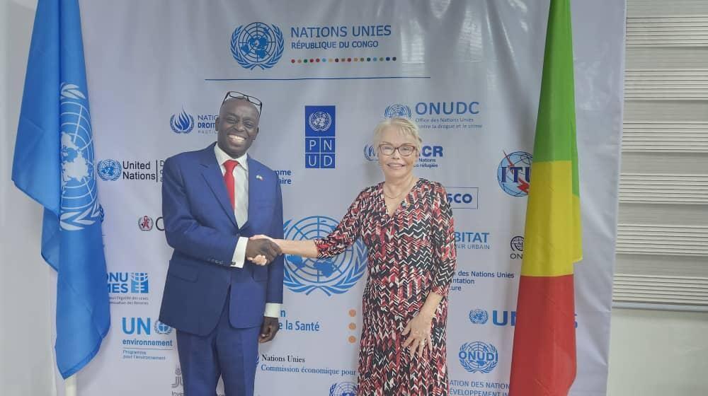 Madame Danièle Landry Mugengana, Représentante résidente a.i, et Monsieur Chris Mburu, Coordonnateur Résident du Système des Nations Unies au Congo