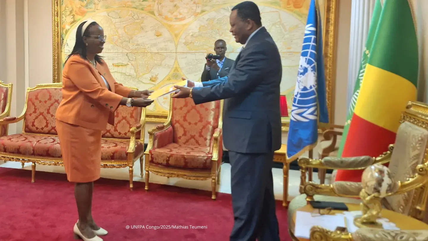 Madame Agnès Kayitankore présente sa lettre de créance en tant que nouvelle Représentante résidente de l’UNFPA en République du Congo